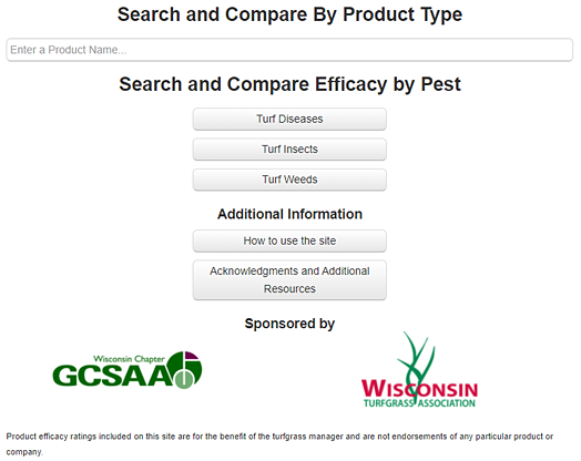 Turf Pest Mobile Management Search Screen